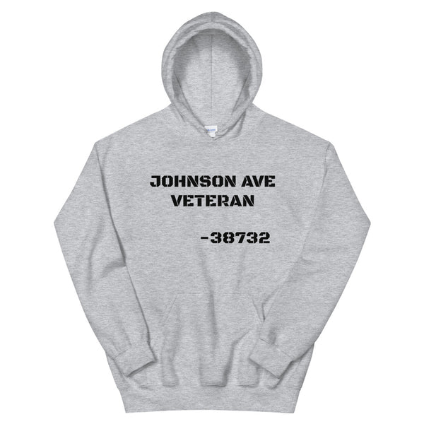 Johnson Ave Veteran Black Design Unisex Hoodie