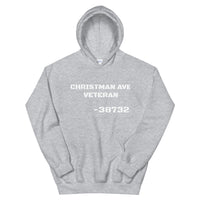 Christman Ave Veteran White Design Unisex Hoodie