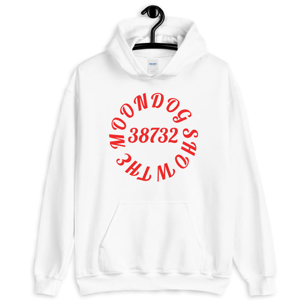 White Unisex Hoodie (Red Design)