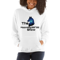 White Unisex Hoodie (Black Wolf design)