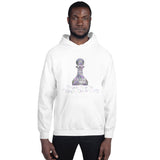 White Unisex Hoodie (Pink Diamond No strings Design)