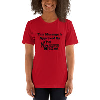 Red Short-Sleeve Unisex T-Shirt (This Message Black Design)