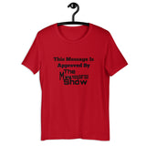 Red Short-Sleeve Unisex T-Shirt (This Message Black Design)