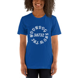 True Blue Short-Sleeve Unisex T-Shirt (White design)