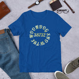 True Blue Short-Sleeve Unisex T-Shirt (Gold Design)