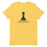 Yellow Short-Sleeve Unisex T-Shirt (Black No Strings Design)