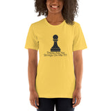 Yellow Short-Sleeve Unisex T-Shirt (Black No Strings Design)