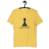 Yellow Short-Sleeve Unisex T-Shirt (Black No Strings Design)