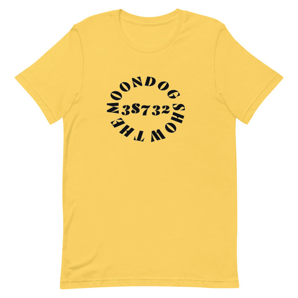 Yellow Short-Sleeve Unisex T-Shirt (Black Design)