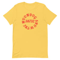 Yellow Short-Sleeve Unisex T-Shirt (Red Design)