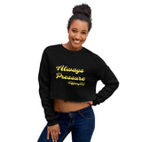 TiffanyDJ Gold Design Always Pressure Crop Sweatshirt