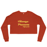 TiffanyDJ Gold Design Always Pressure Crop Sweatshirt