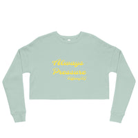 TiffanyDJ Gold Design Always Pressure Crop Sweatshirt