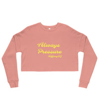 TiffanyDJ Gold Design Always Pressure Crop Sweatshirt